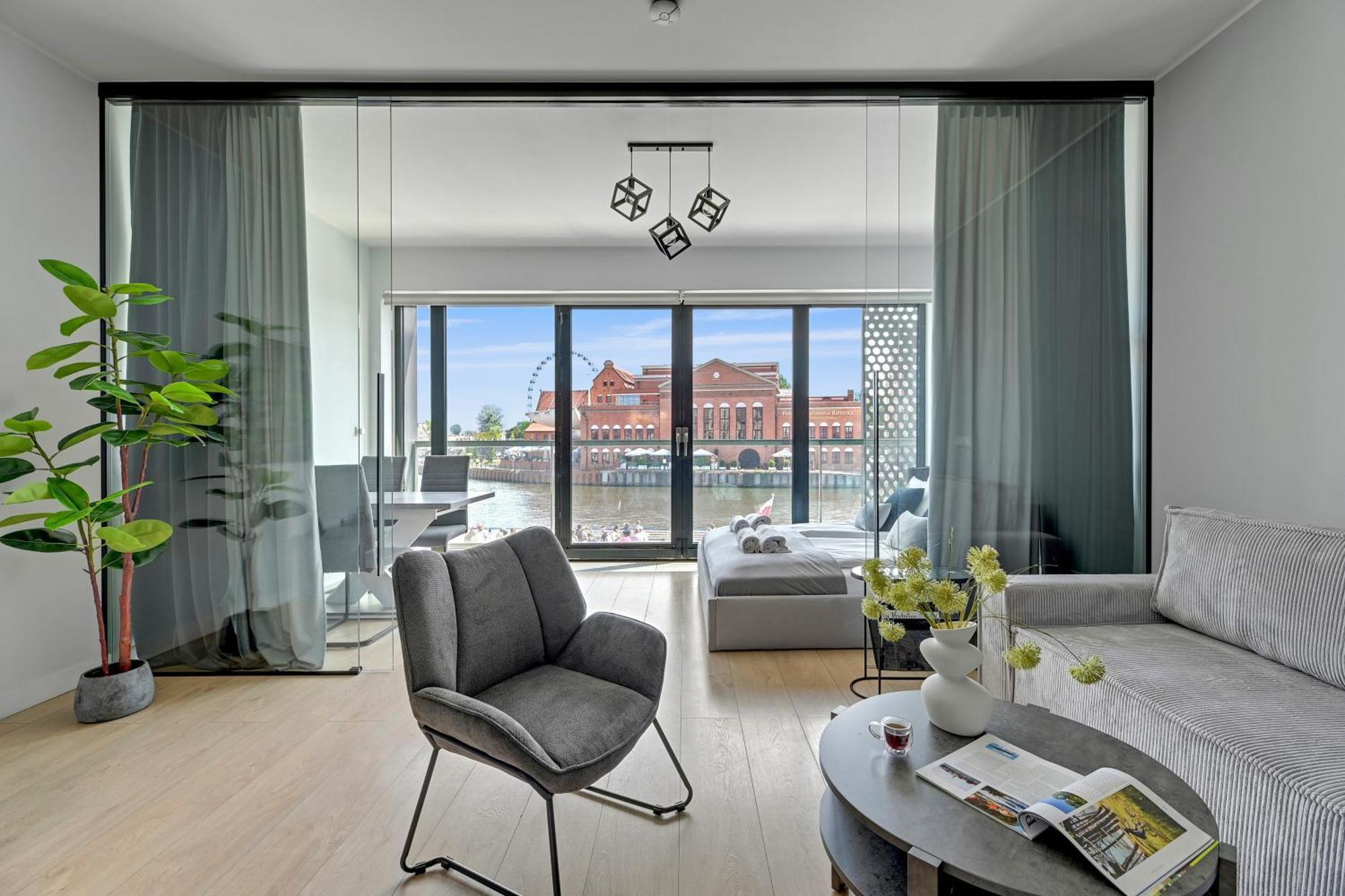 Symfonia Amazing River View Apartment By Downtown Apartments Danzig Exterior foto