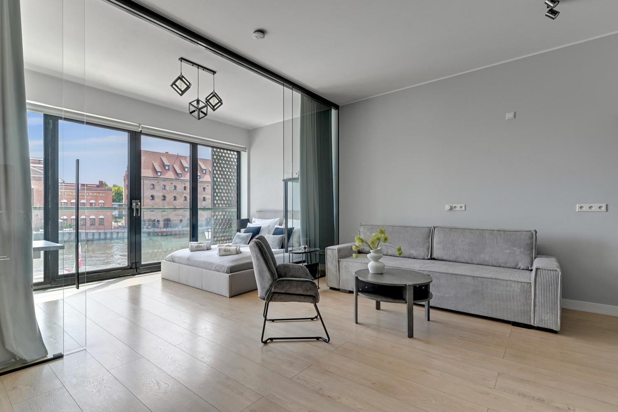 Symfonia Amazing River View Apartment By Downtown Apartments Danzig Exterior foto