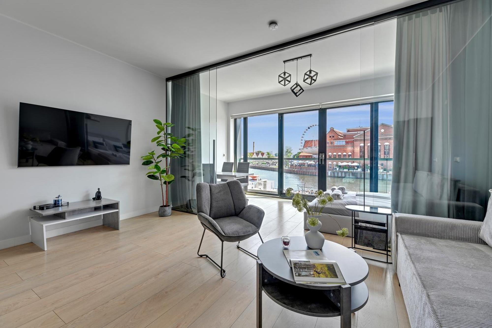 Symfonia Amazing River View Apartment By Downtown Apartments Danzig Exterior foto